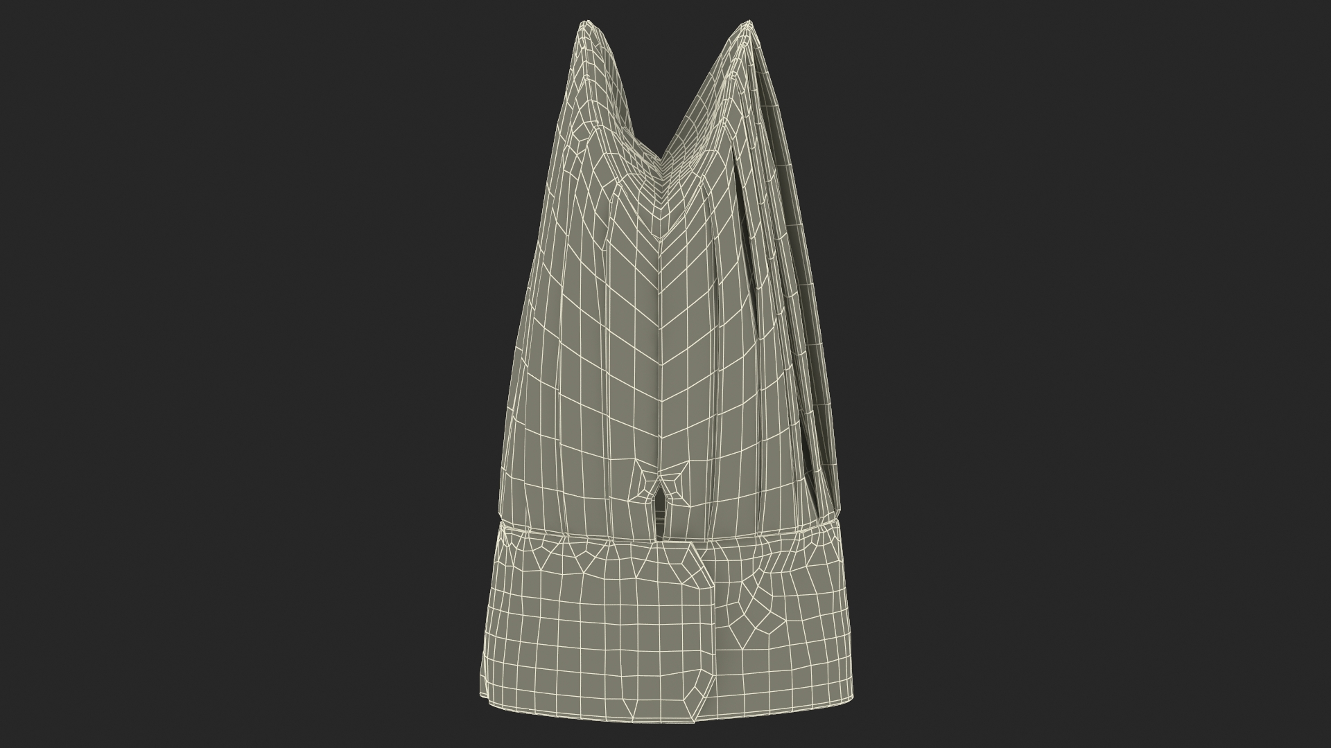 Black Tall Chef Hat 3D model