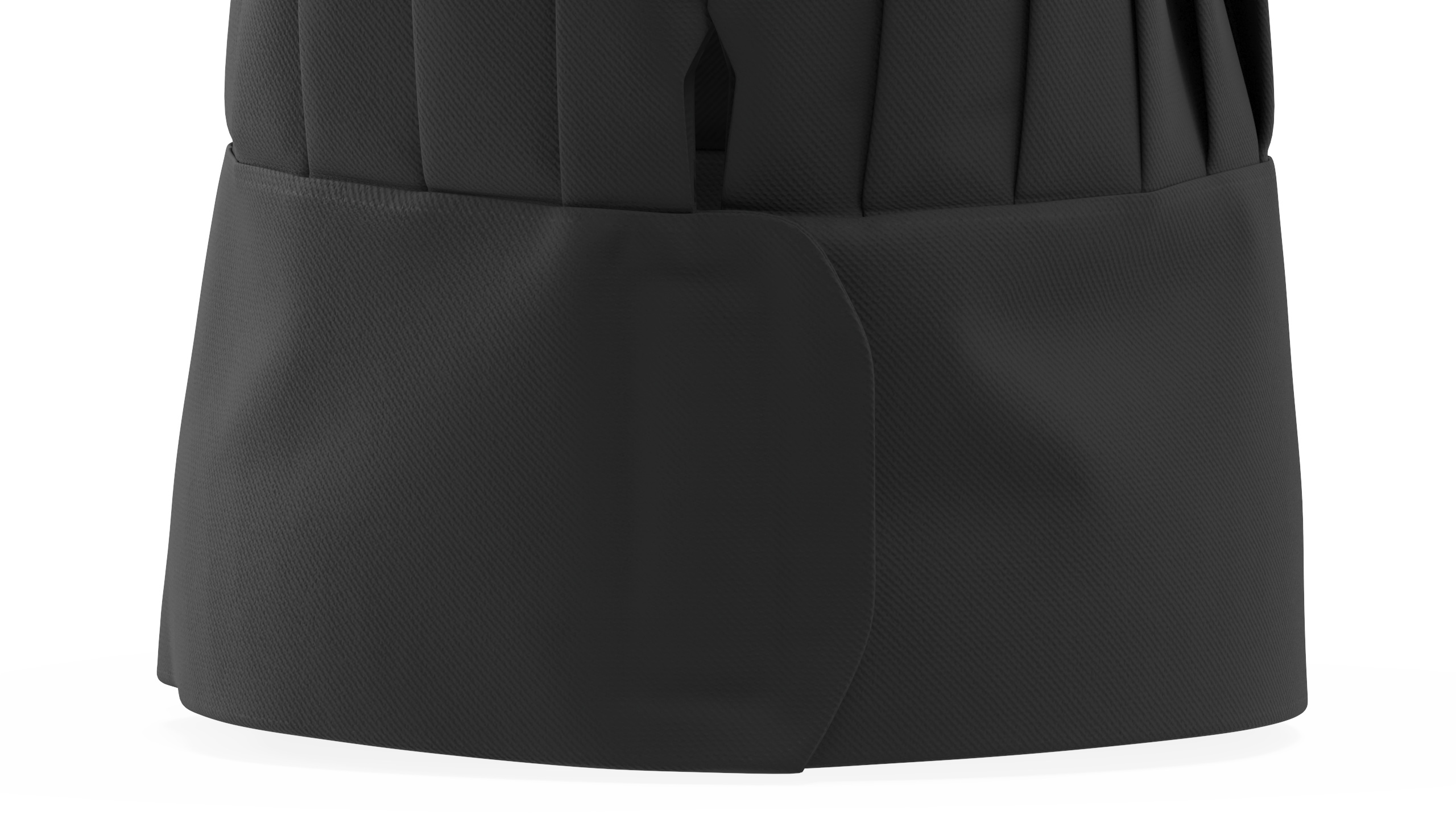 Black Tall Chef Hat 3D model