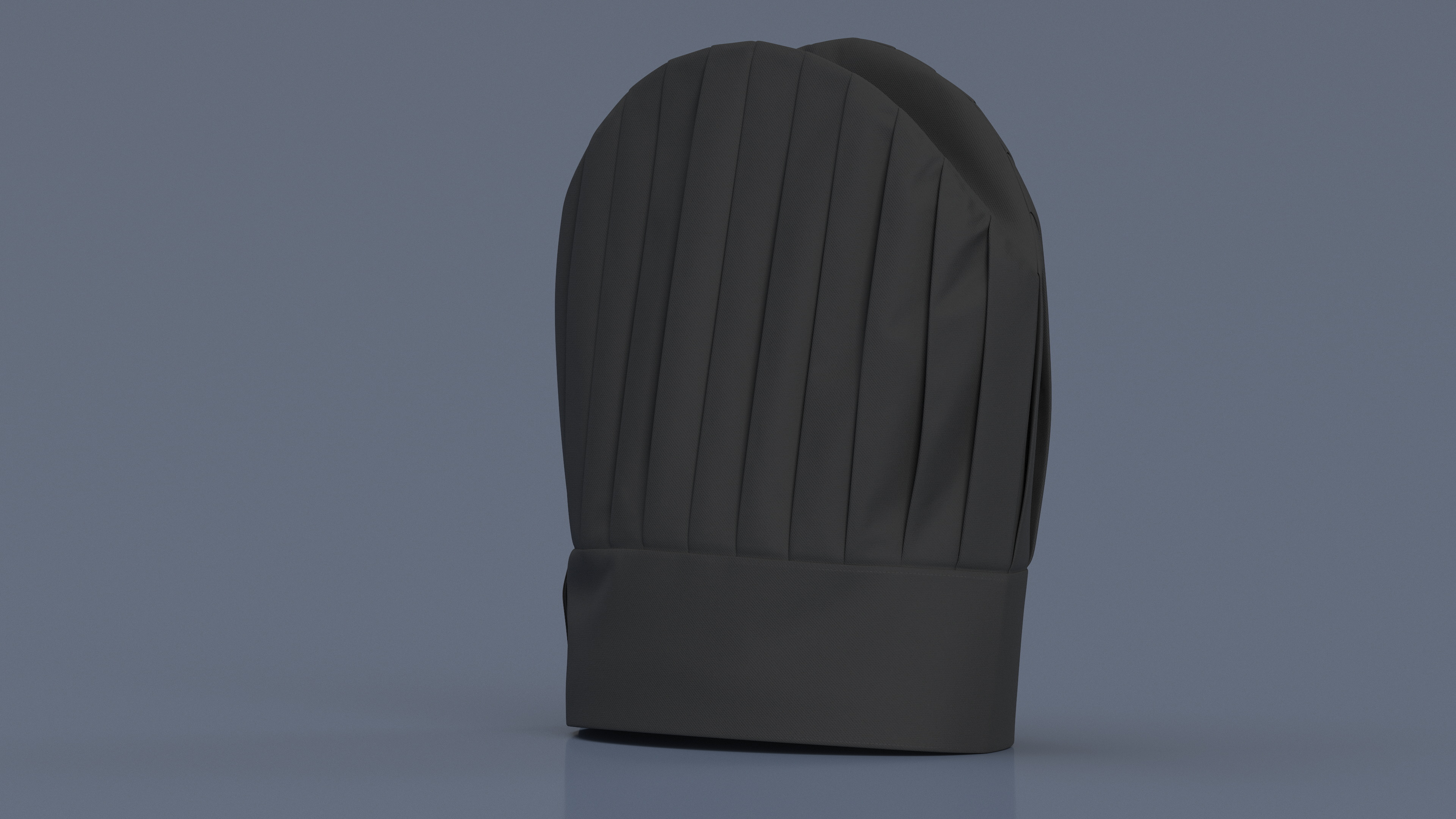 Black Tall Chef Hat 3D model