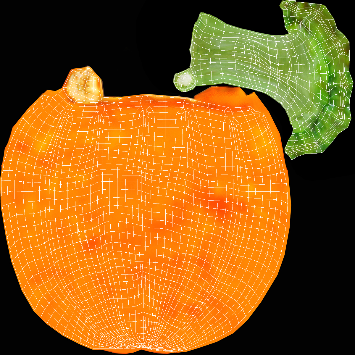 Sweet Long Pepper Orange 3D model