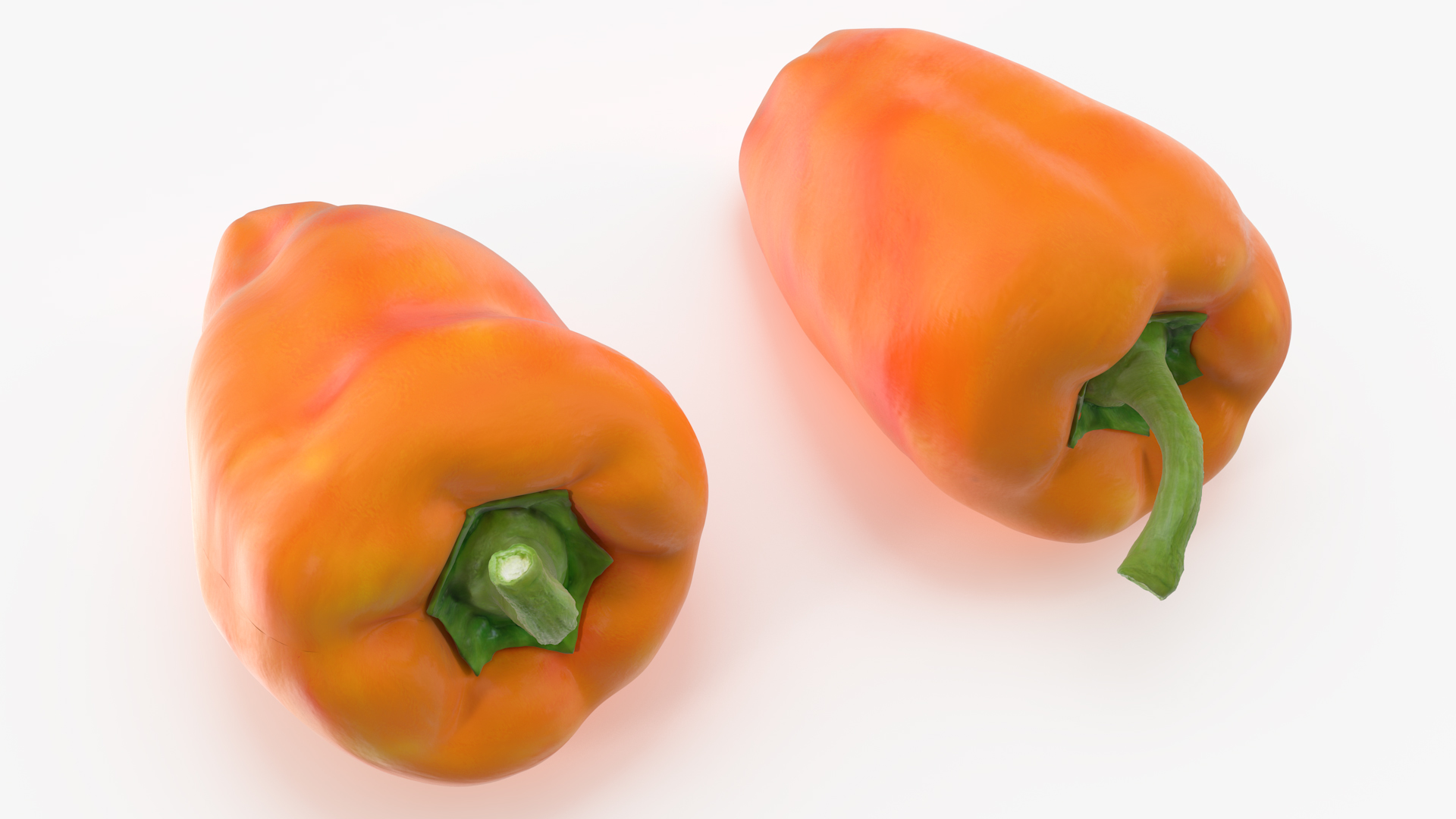 Sweet Long Pepper Orange 3D model