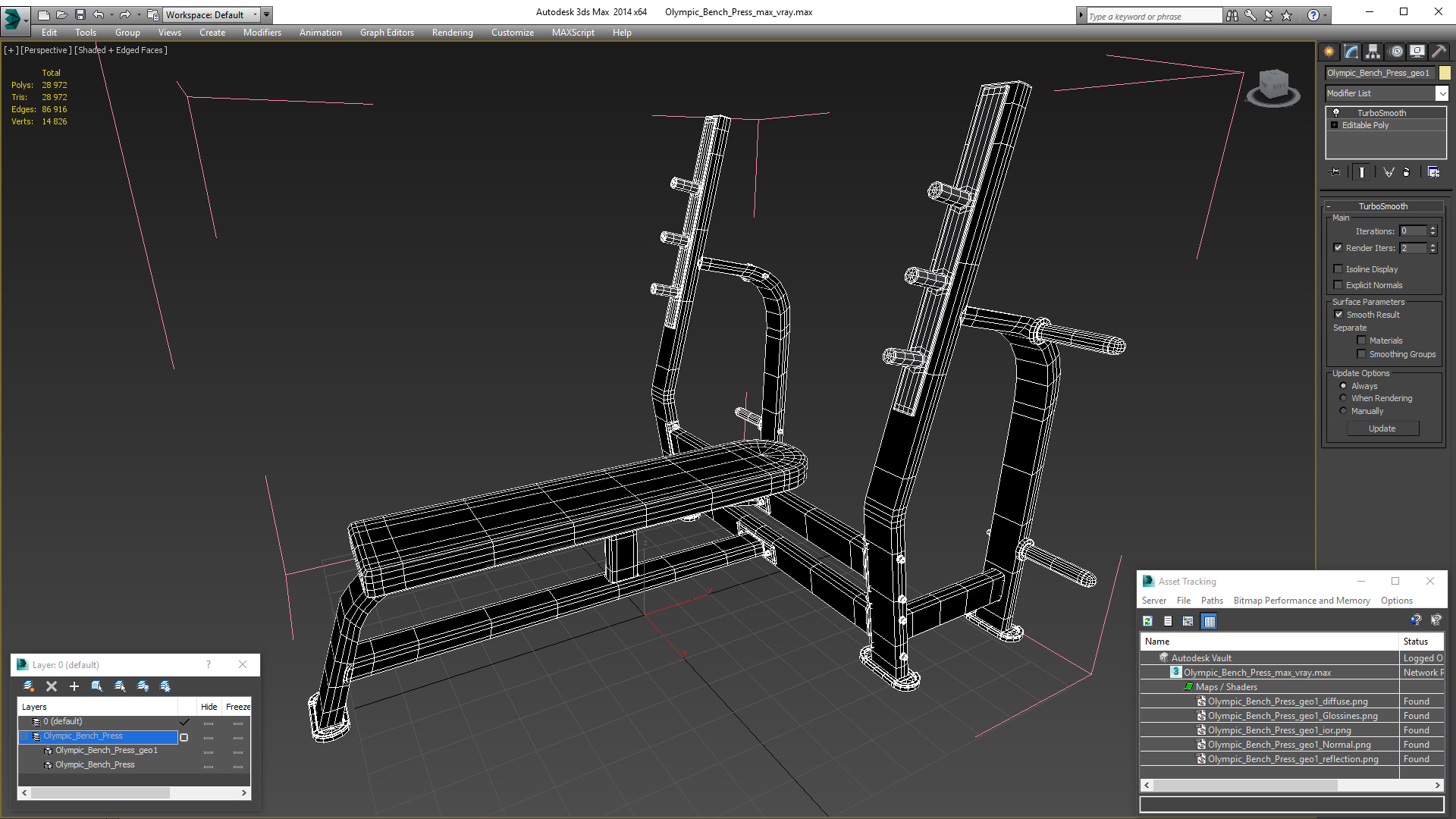 Olympic Bench Press 3D model