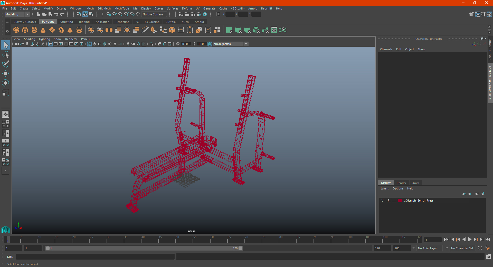 Olympic Bench Press 3D model