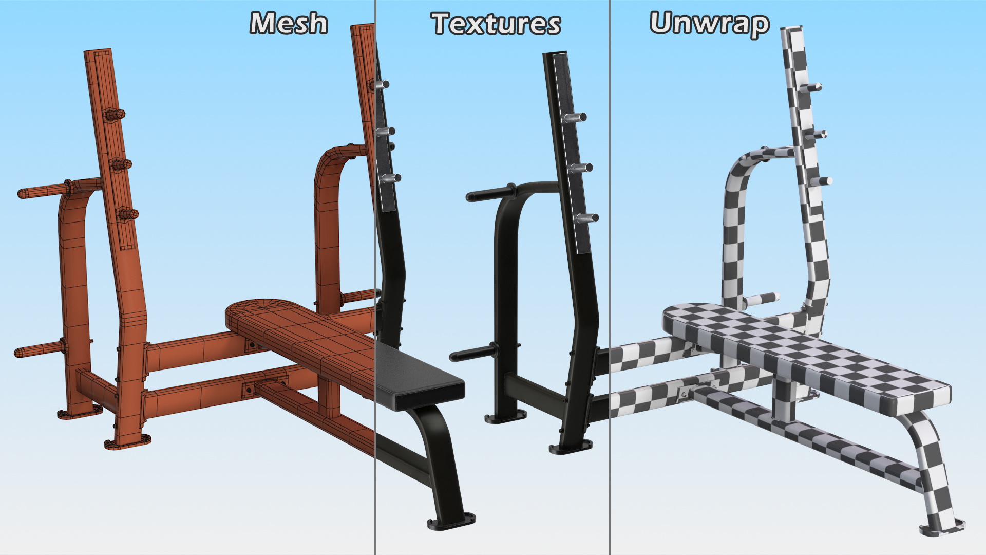 Olympic Bench Press 3D model
