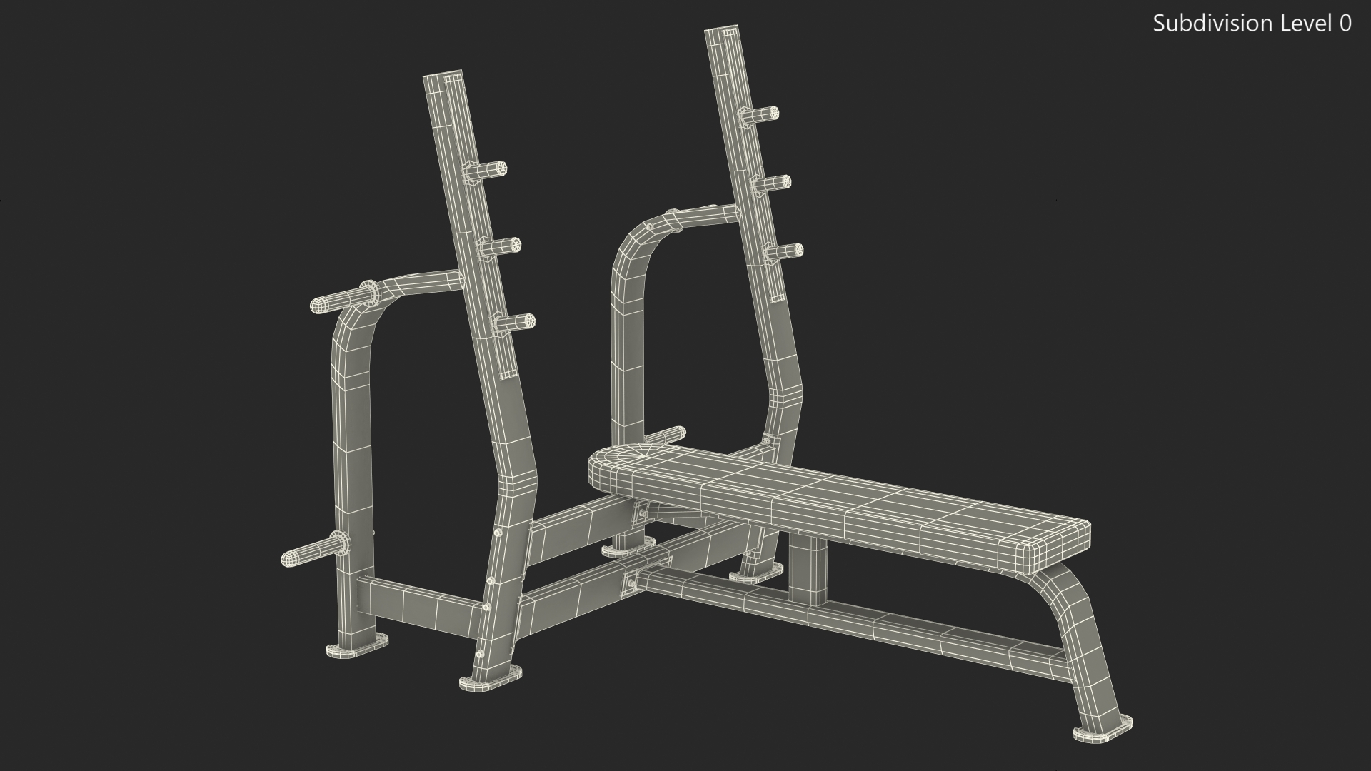 Olympic Bench Press 3D model