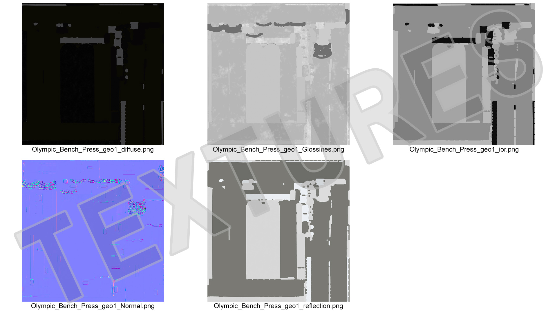 Olympic Bench Press 3D model