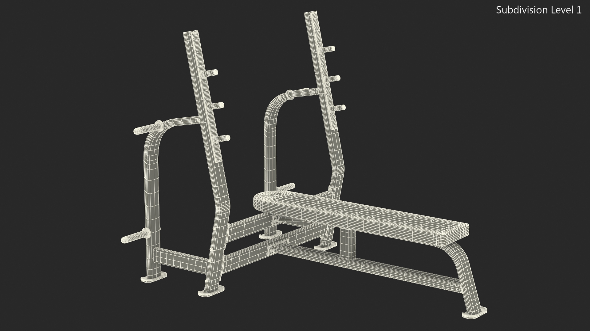 Olympic Bench Press 3D model