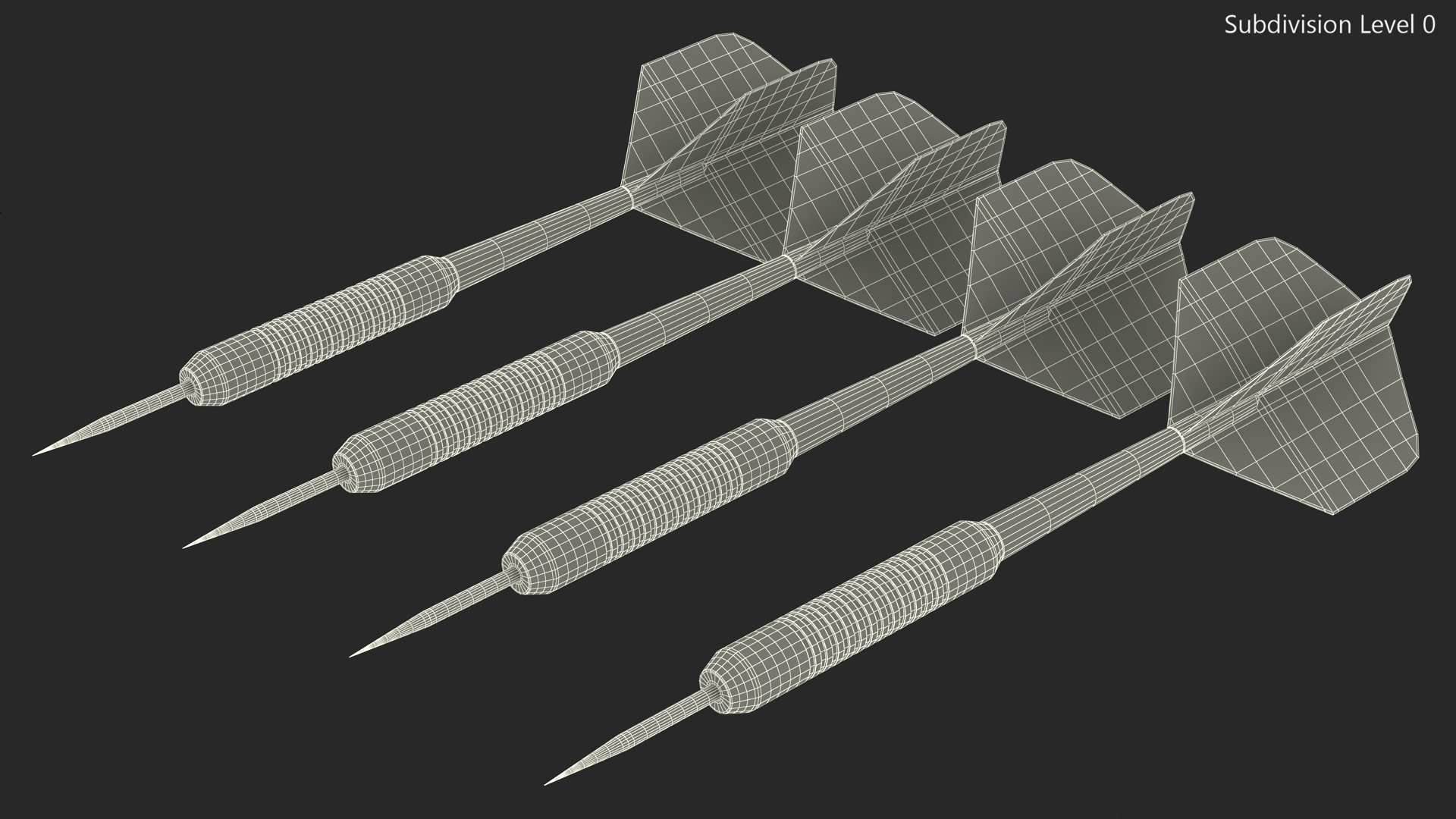 3D model International Flag Themed Darts Set