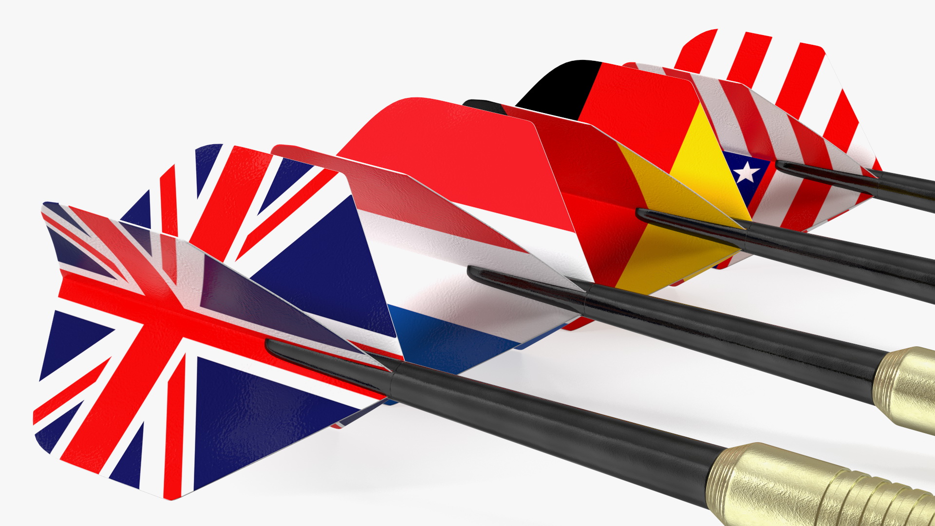 3D model International Flag Themed Darts Set