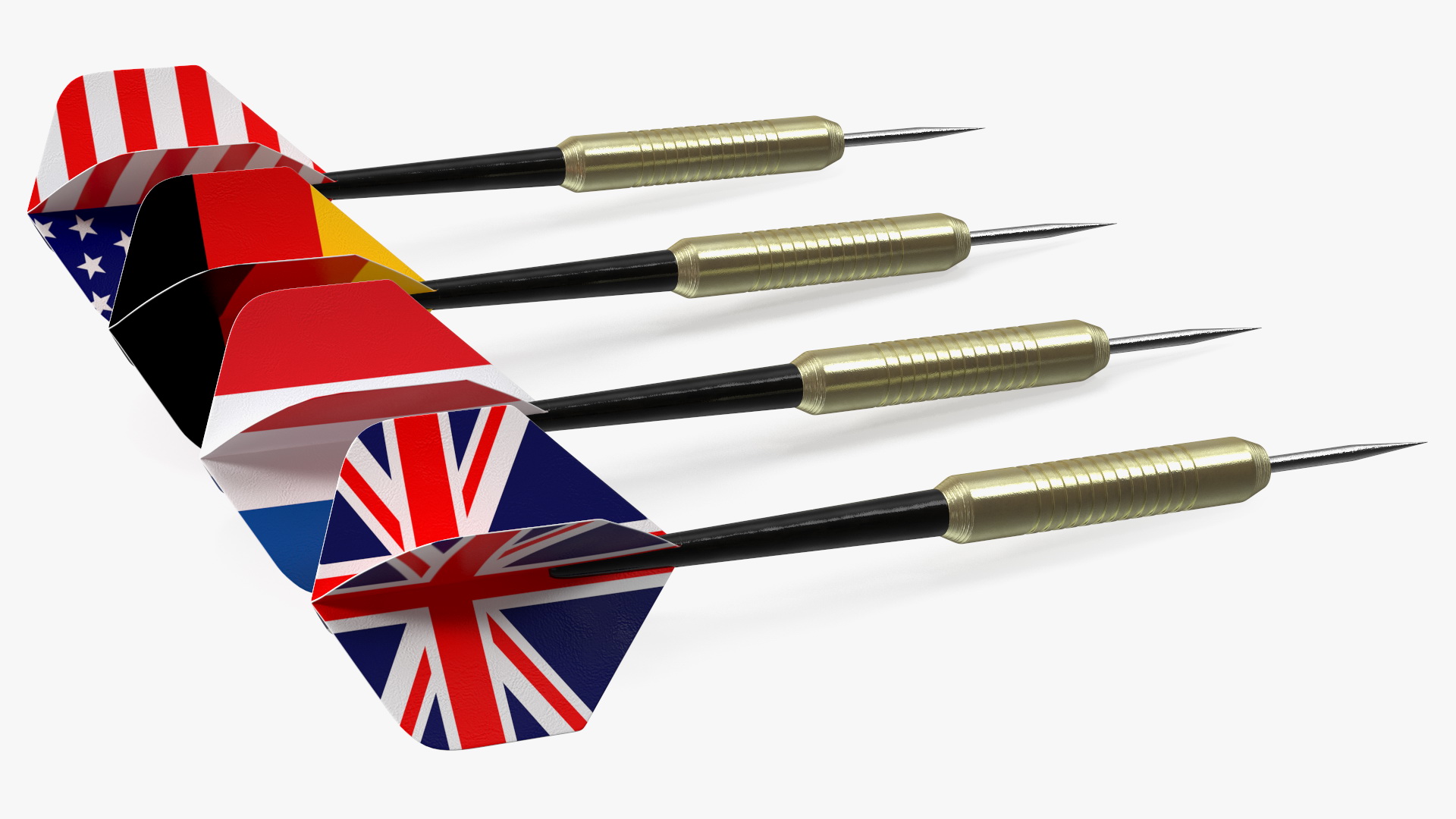 3D model International Flag Themed Darts Set