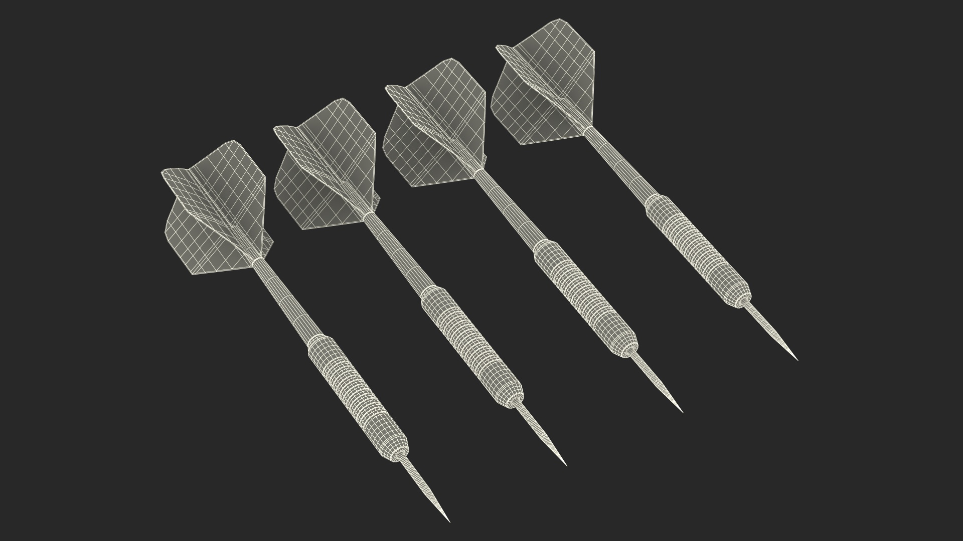 3D model International Flag Themed Darts Set