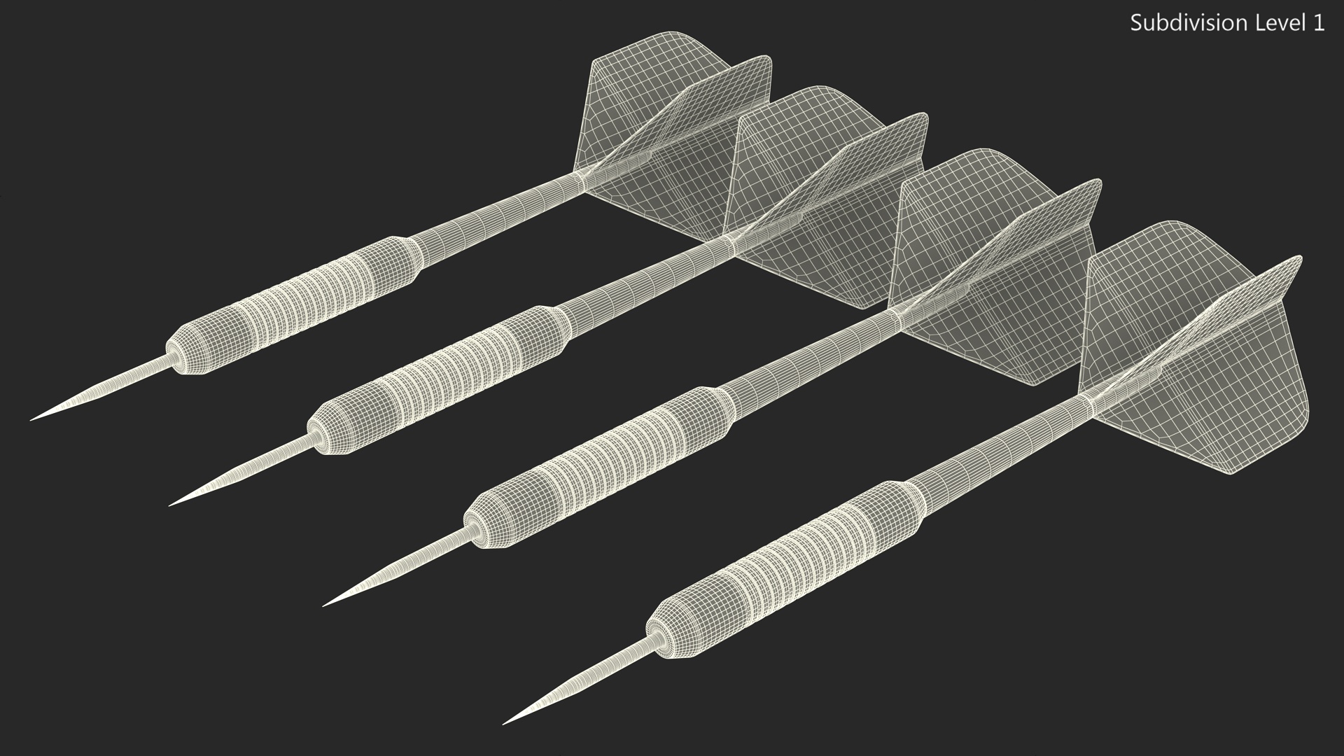 3D model International Flag Themed Darts Set