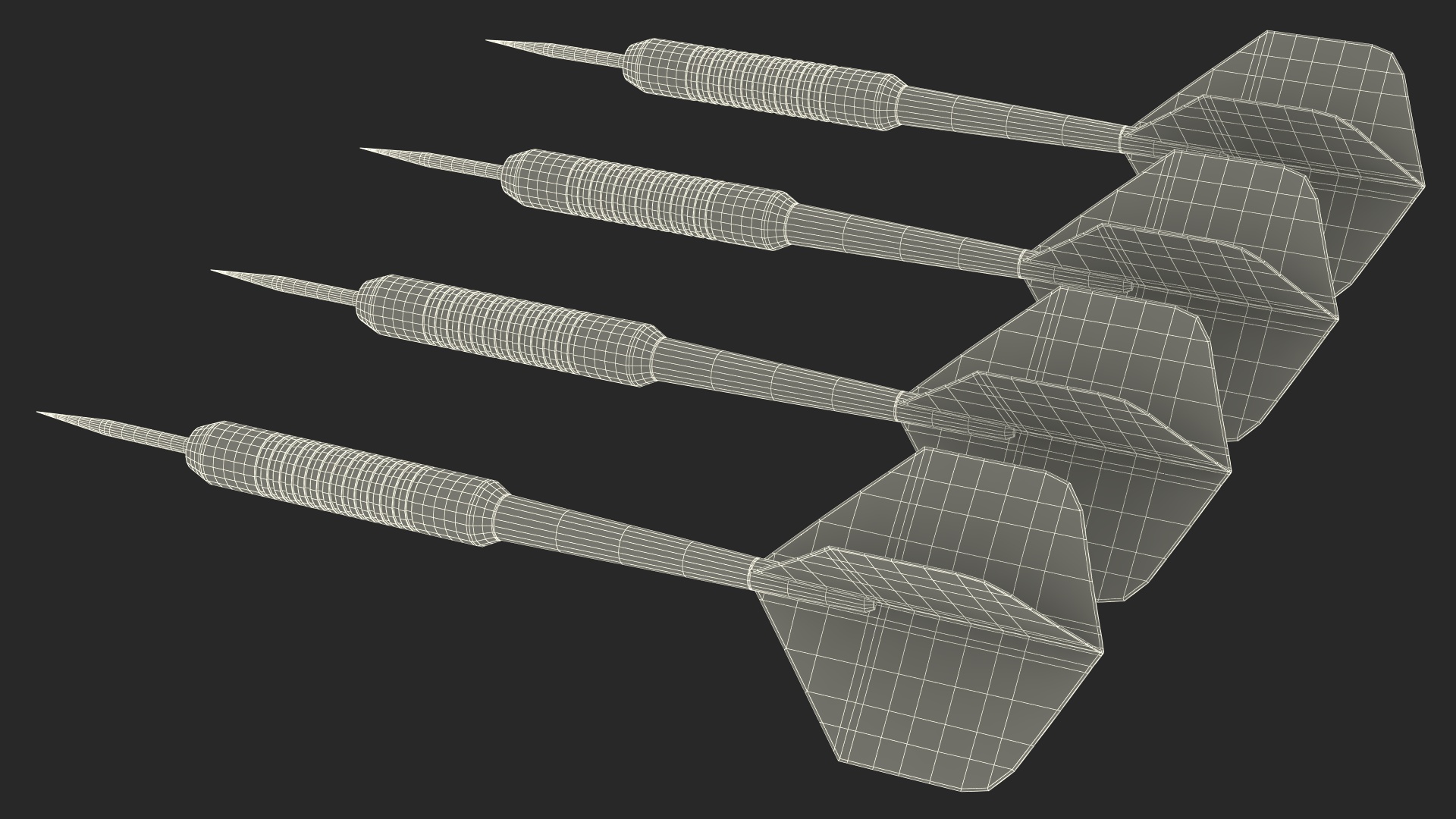 3D model International Flag Themed Darts Set