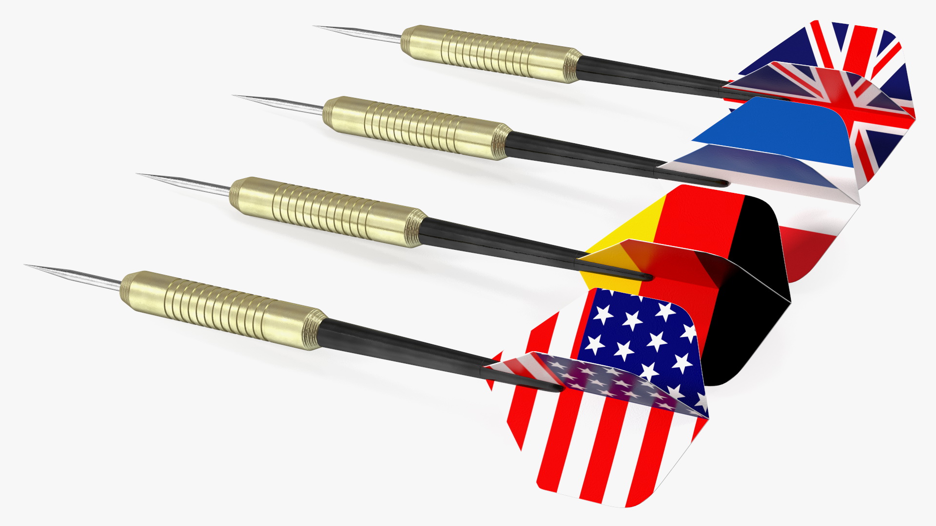 3D model International Flag Themed Darts Set