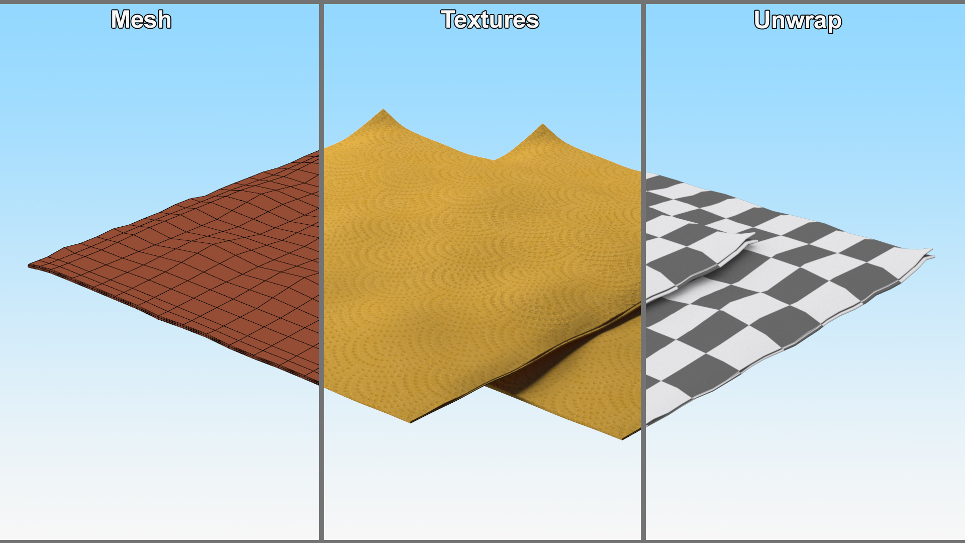 Textured Paper Napkins 3D