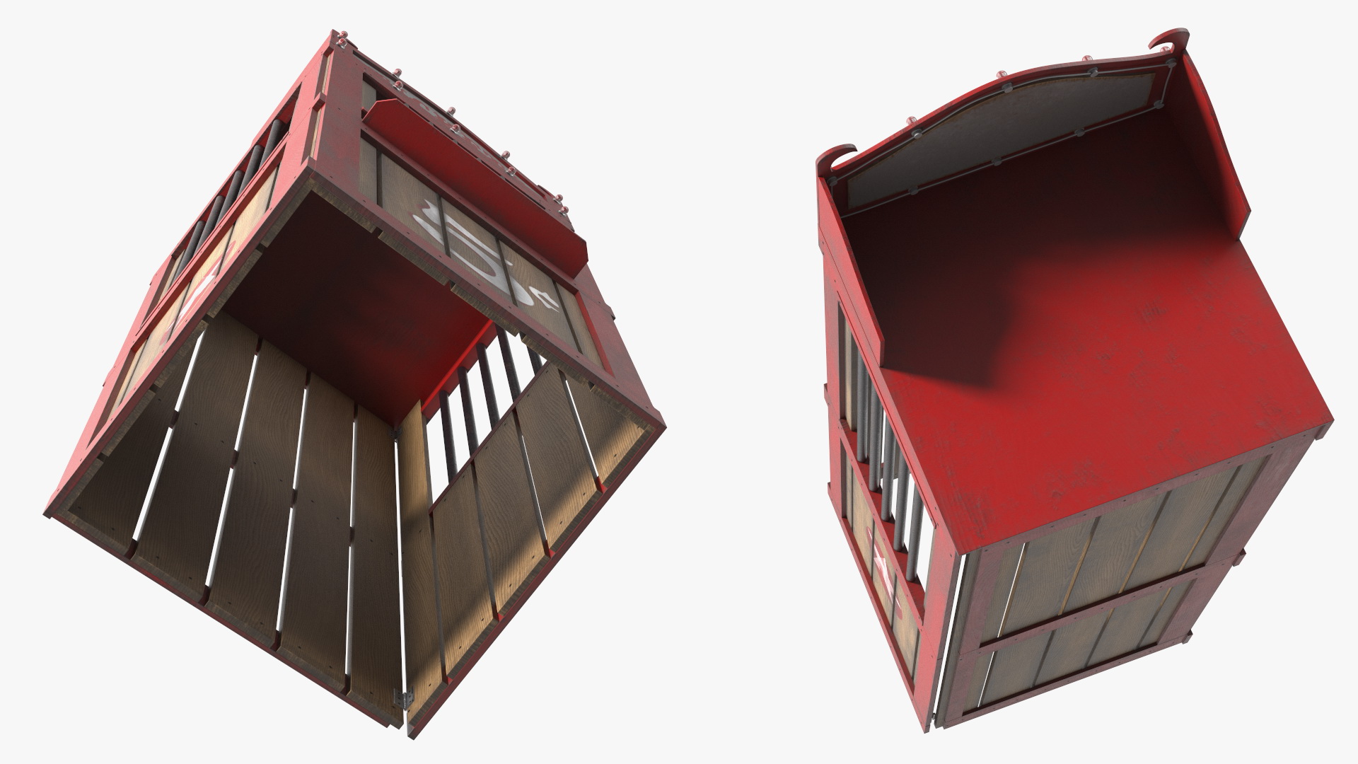 Vintage Carnival Ticket Booth 3D model