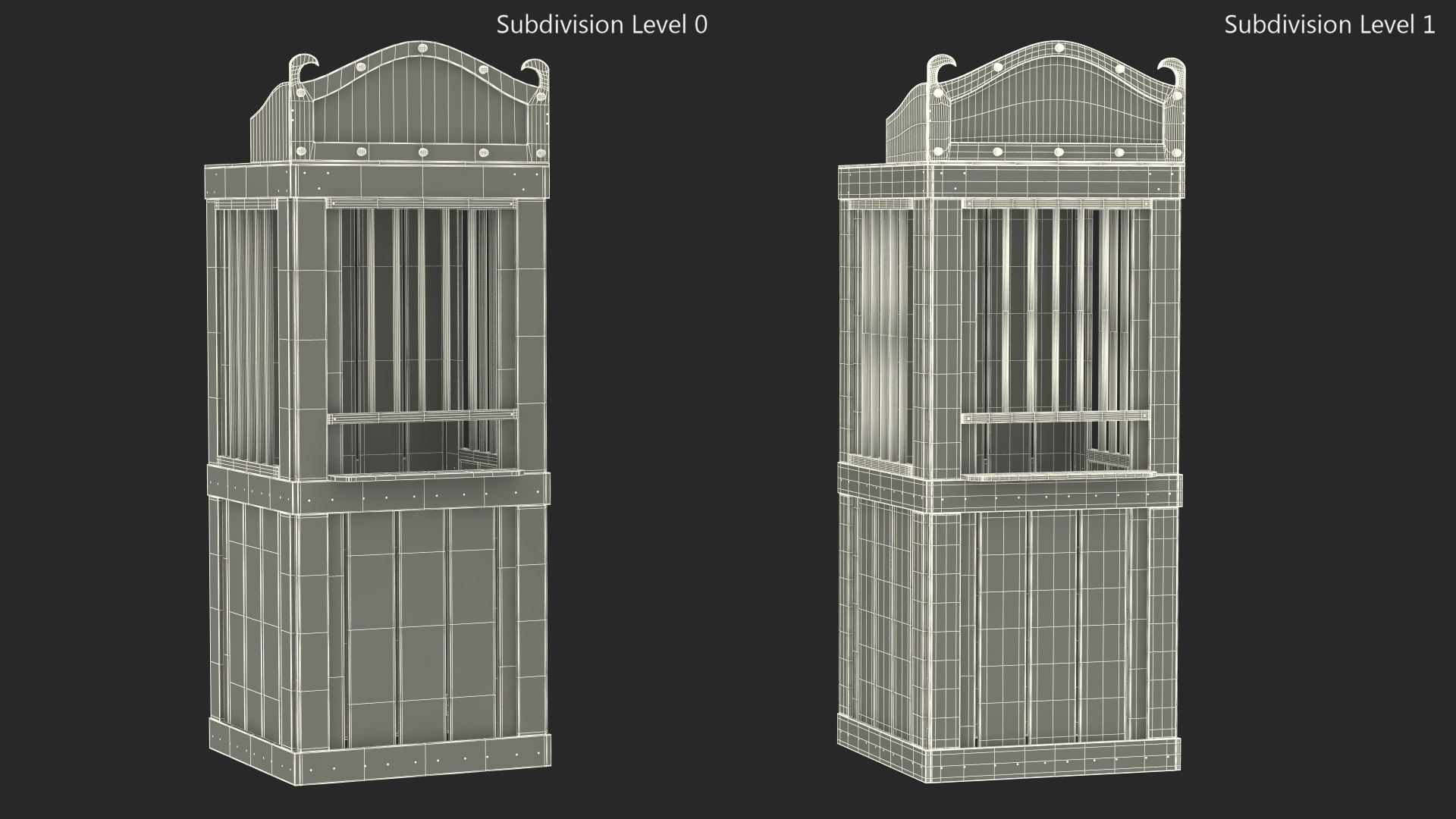 Vintage Carnival Ticket Booth 3D model