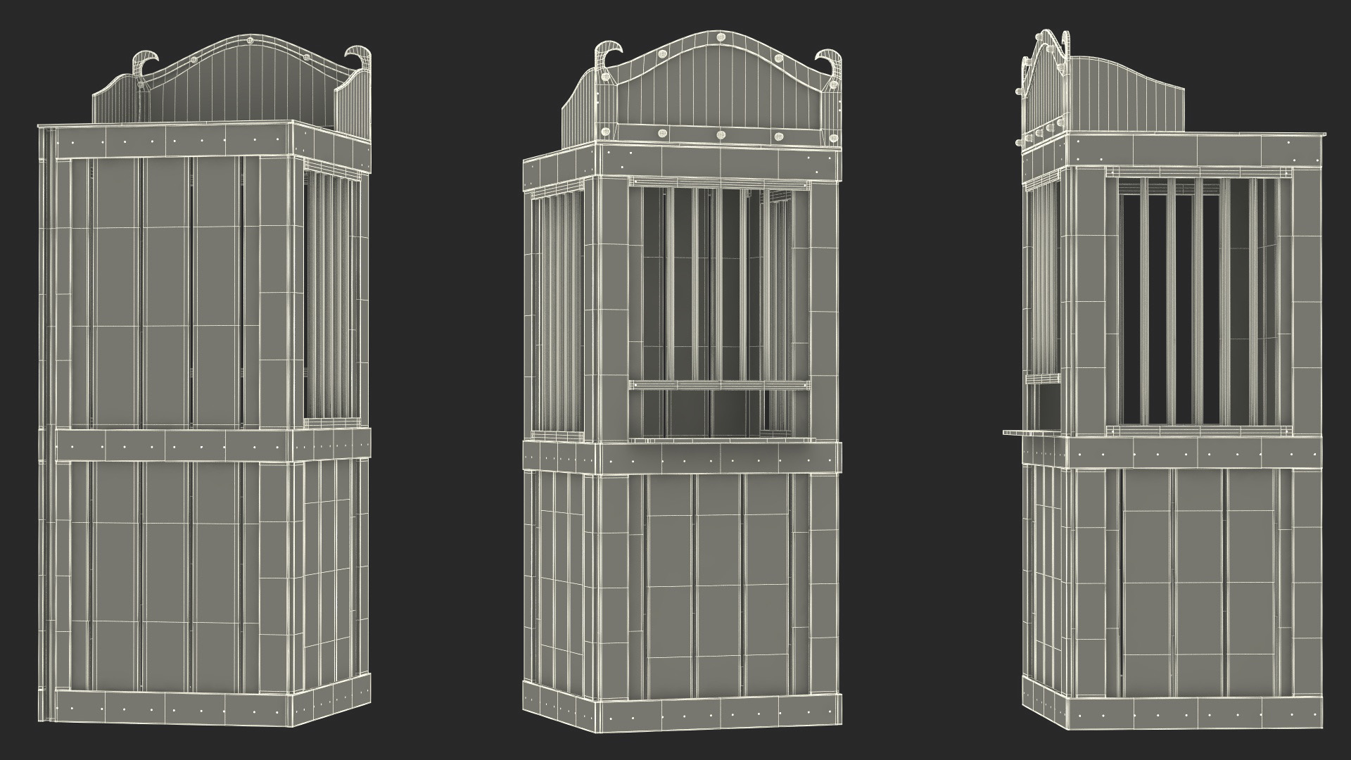 Vintage Carnival Ticket Booth 3D model