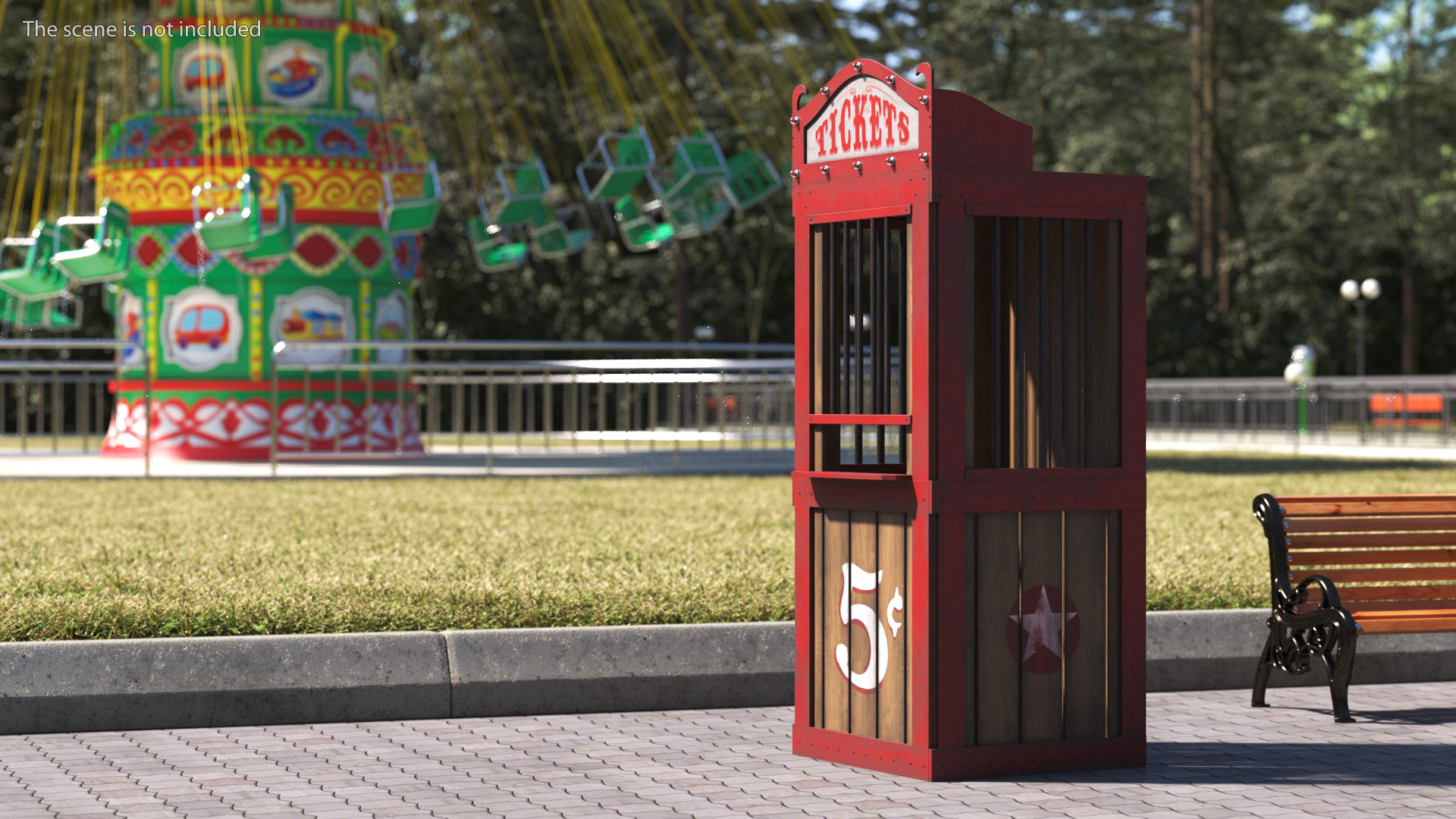 Vintage Carnival Ticket Booth 3D model