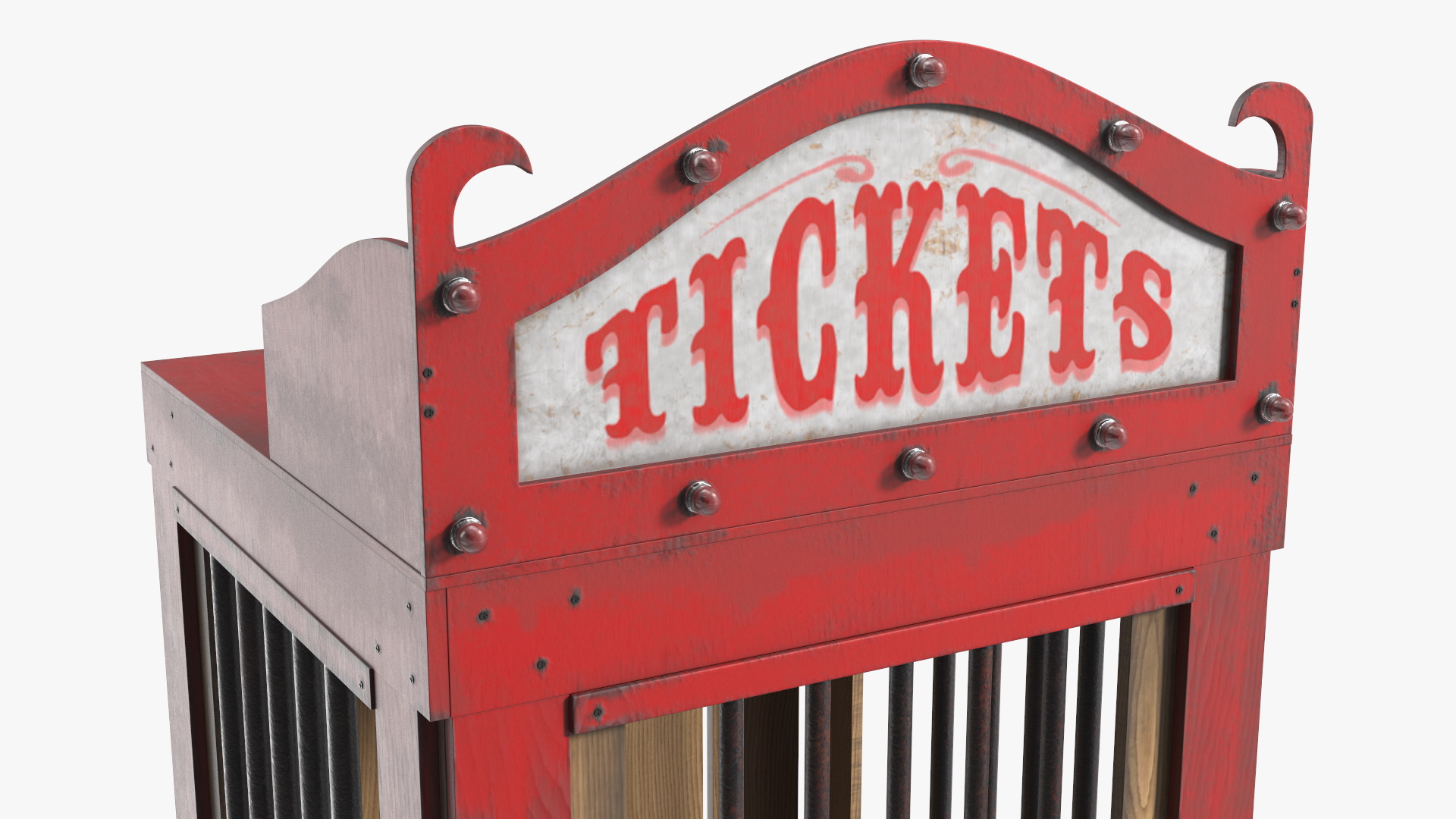 Vintage Carnival Ticket Booth 3D model