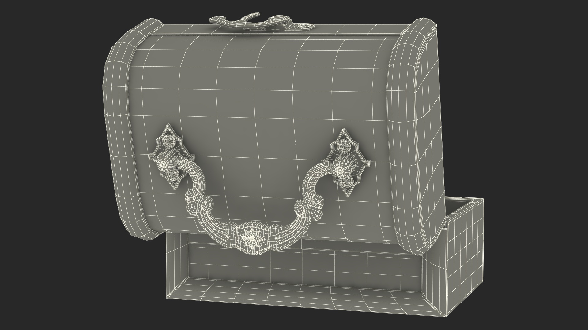 3D Antique Wooden Box model