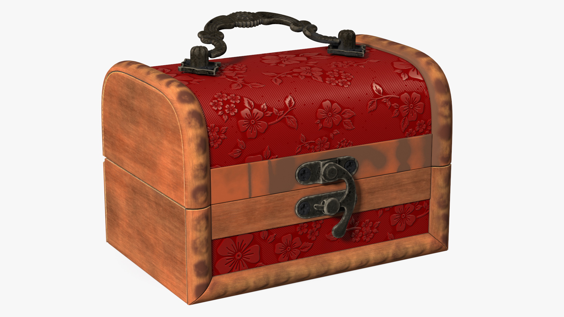 3D Antique Wooden Box model