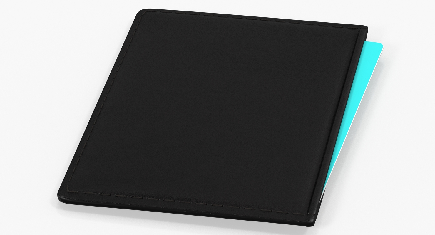 3D model Black Leather Card Holder