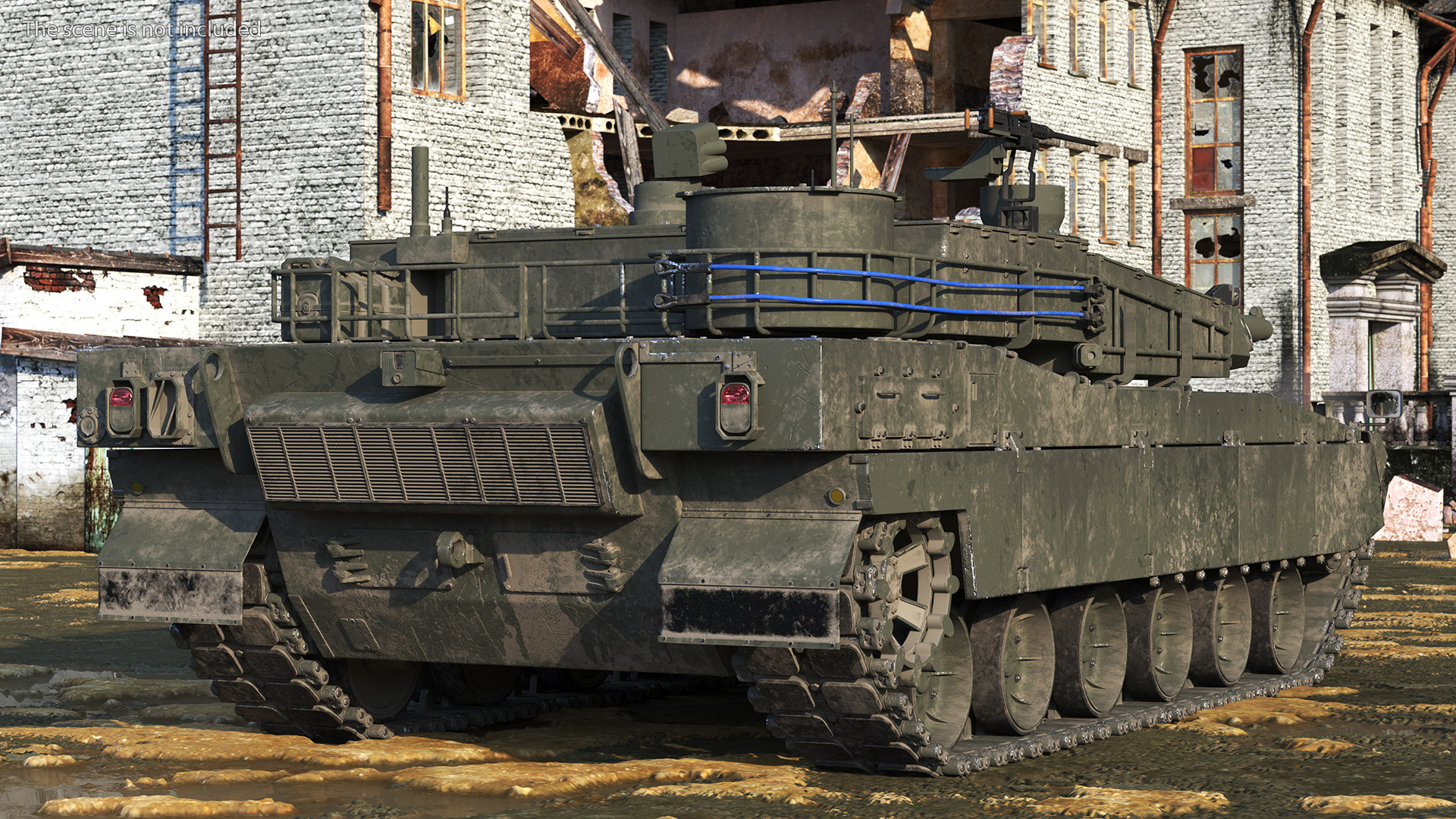 K2 Black Panther Tank Dirty 3D