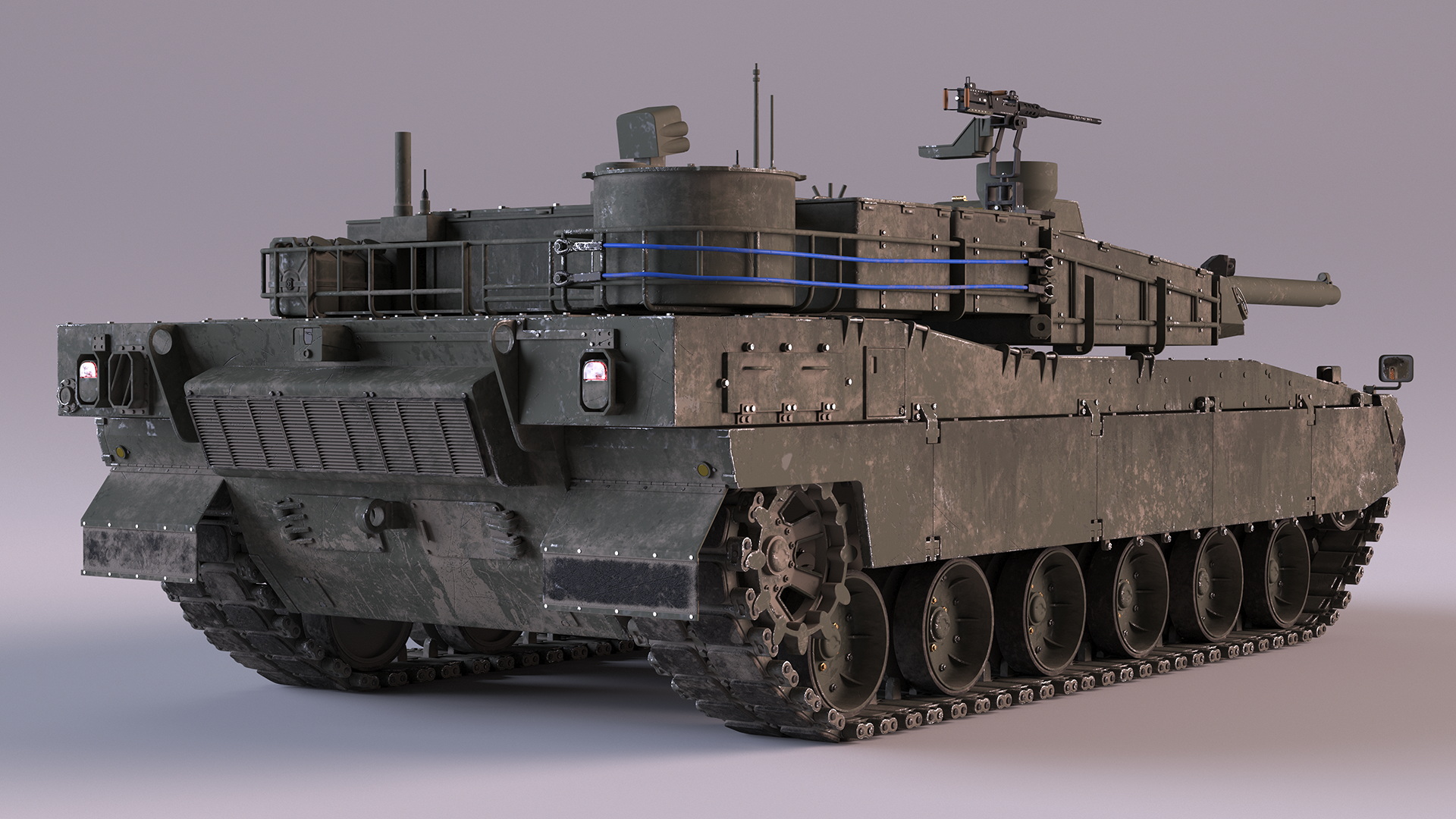 K2 Black Panther Tank Dirty 3D