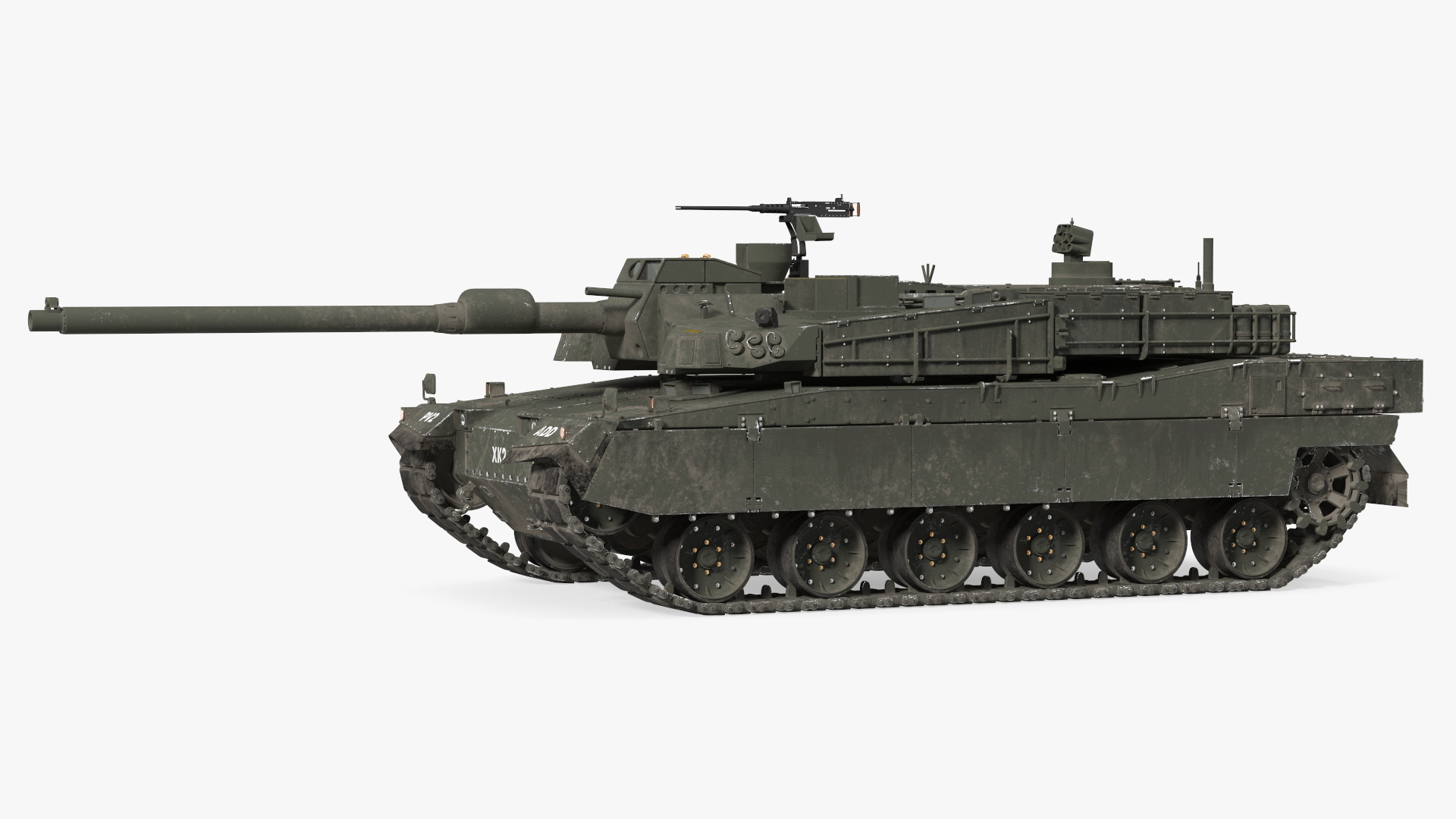 K2 Black Panther Tank Dirty 3D