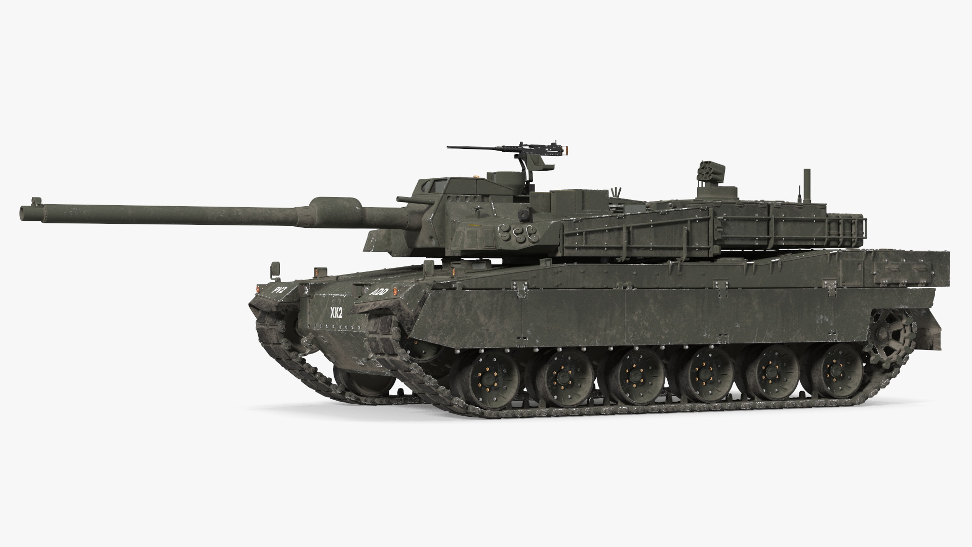 K2 Black Panther Tank Dirty 3D