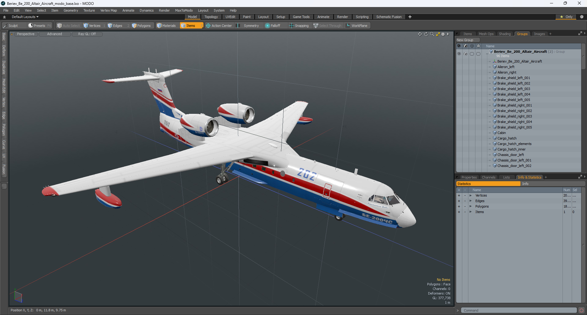 Beriev Be 200 Altair Aircraft 3D model