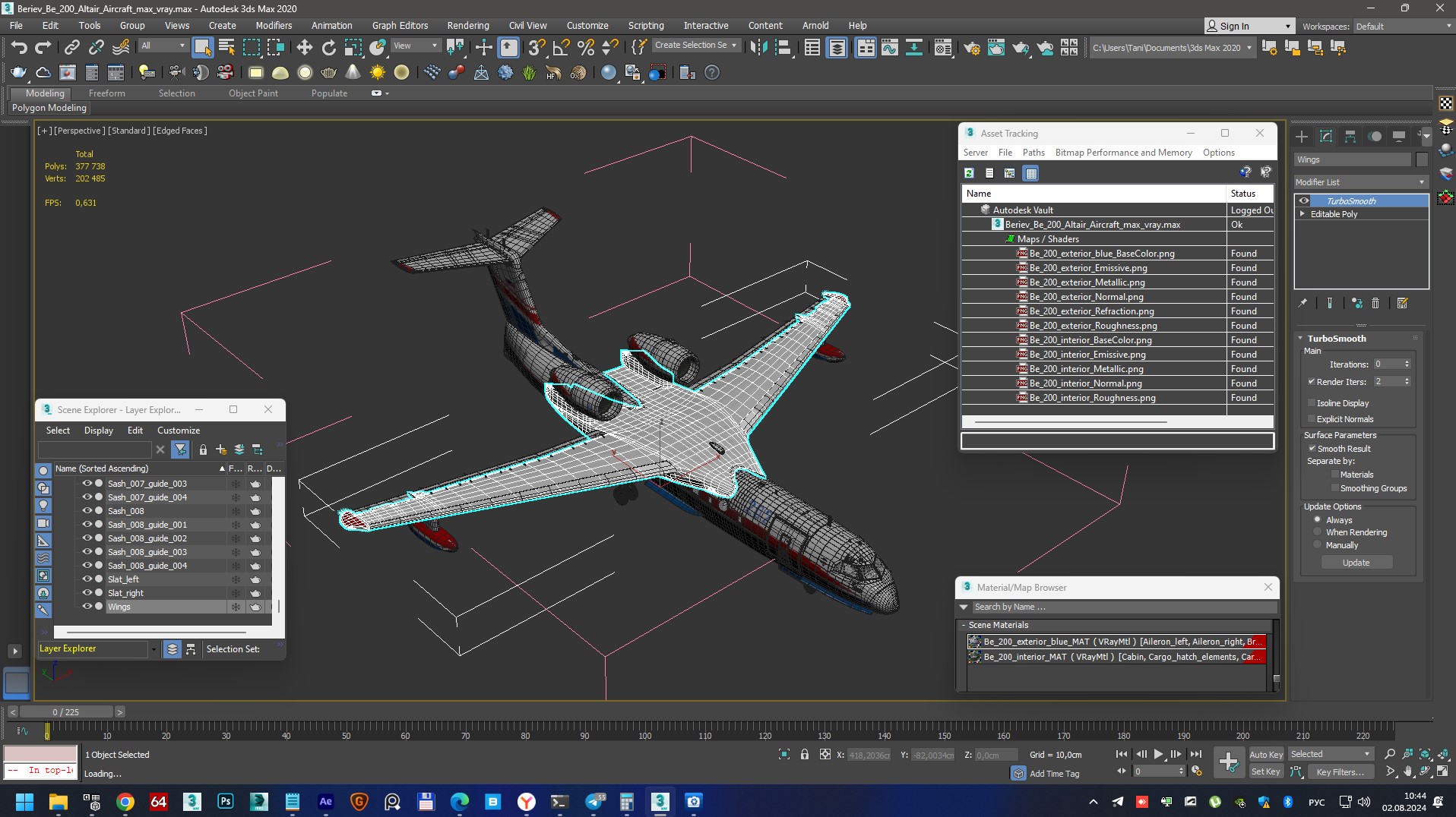 Beriev Be 200 Altair Aircraft 3D model