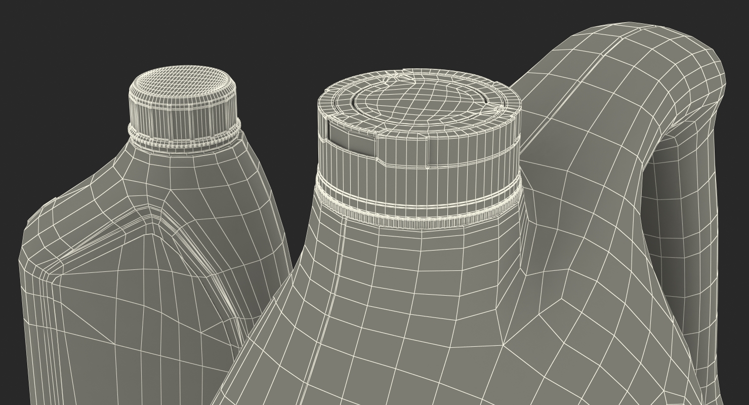 Mobil 1 Synthetic Oil Bottles 3D model