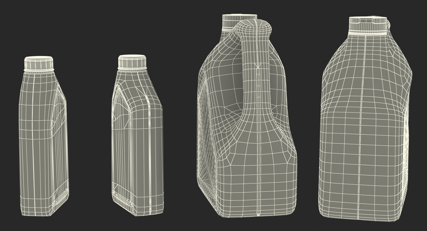 Mobil 1 Synthetic Oil Bottles 3D model