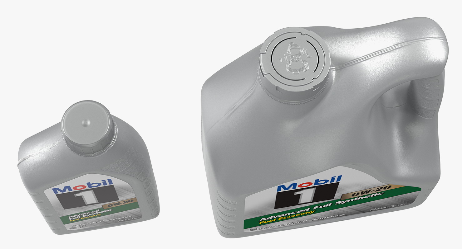Mobil 1 Synthetic Oil Bottles 3D model