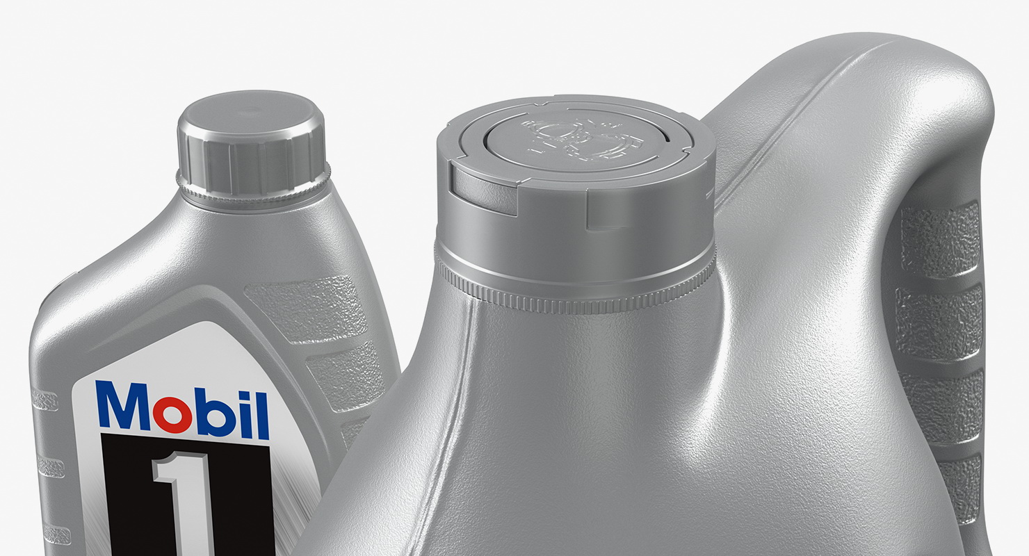 Mobil 1 Synthetic Oil Bottles 3D model