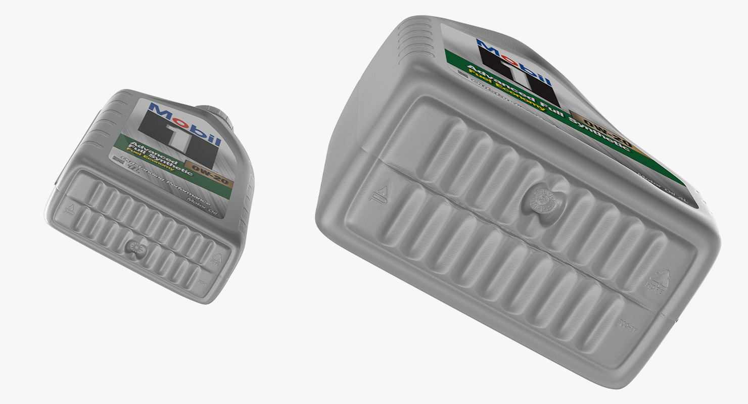 Mobil 1 Synthetic Oil Bottles 3D model