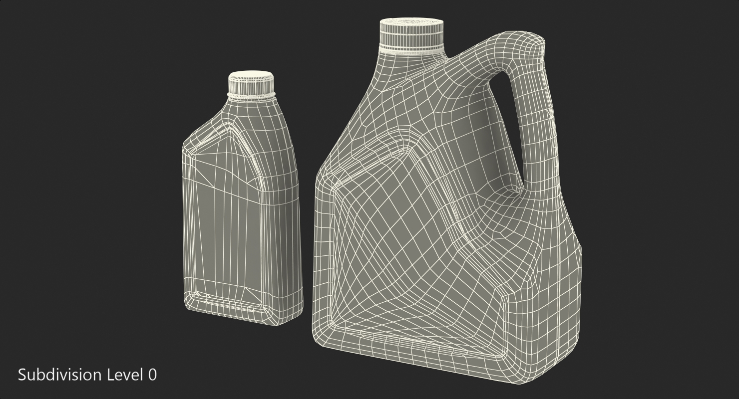 Mobil 1 Synthetic Oil Bottles 3D model