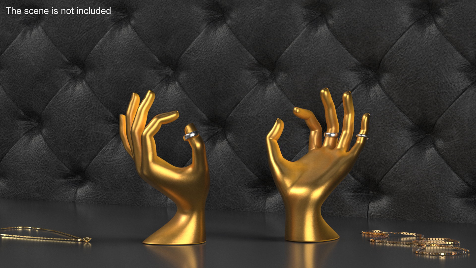 3D model Jewelry Display OK Hand Golden