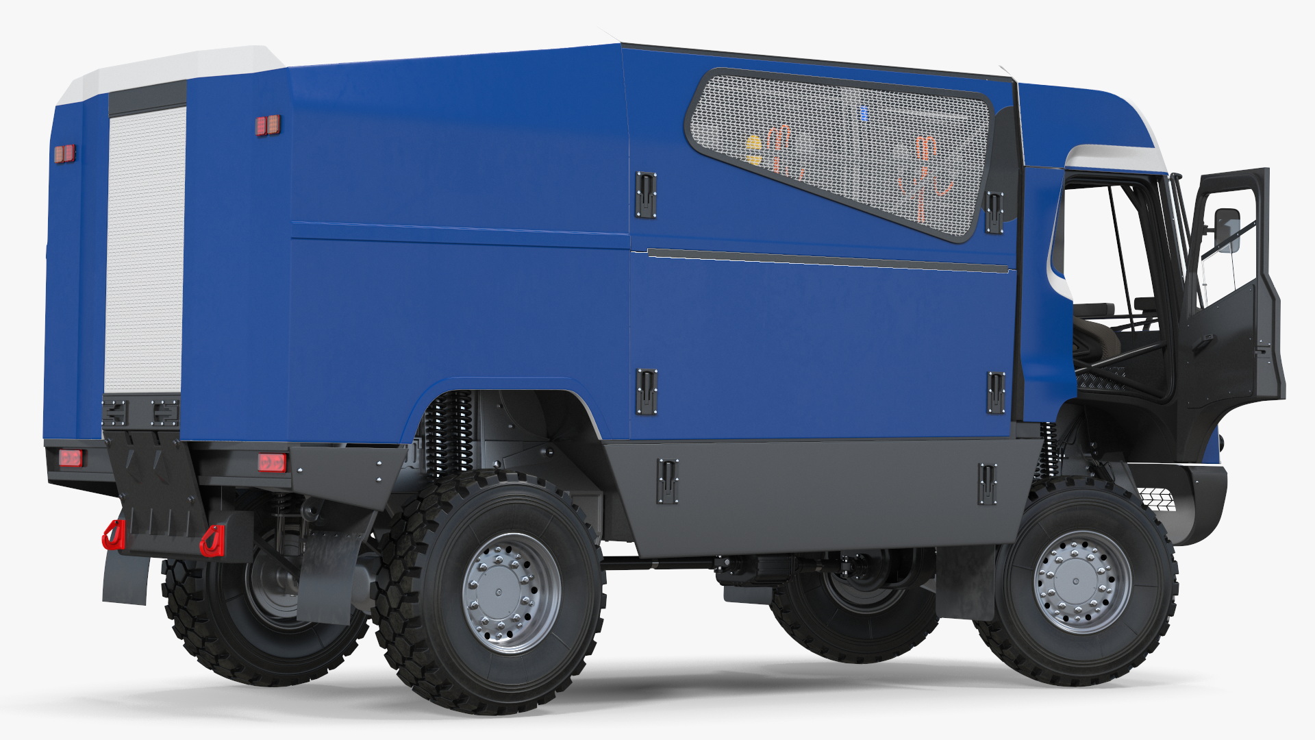 3D Hydrogen Racing Truck Simple Interior Rigged for Cinema 4D model