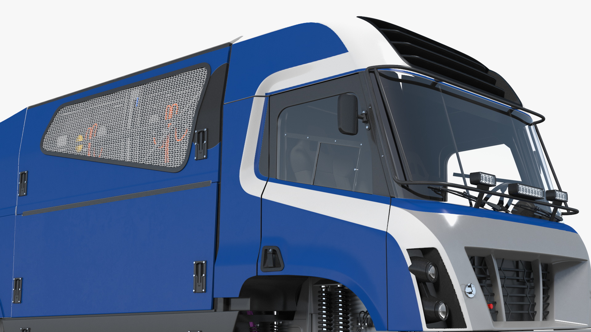 3D Hydrogen Racing Truck Simple Interior Rigged for Cinema 4D model