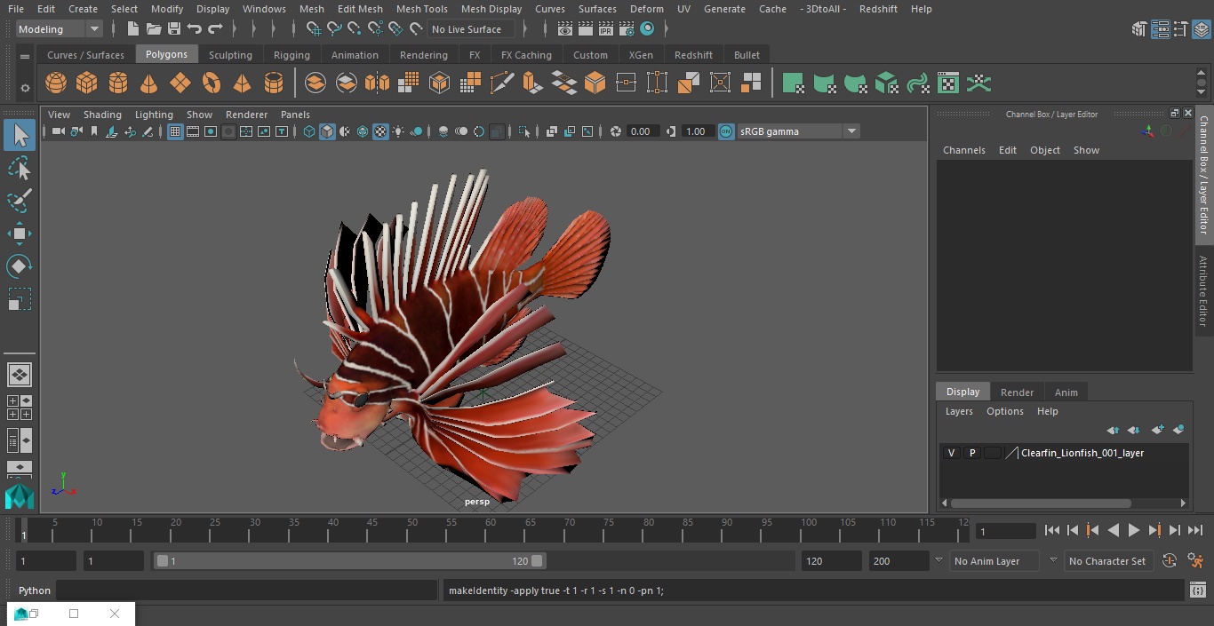 Clearfin Lionfish 3D
