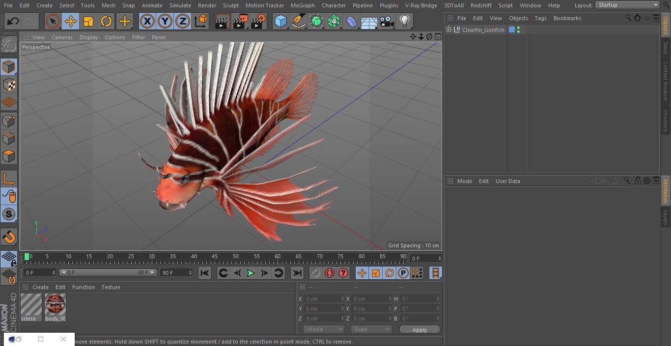 Clearfin Lionfish 3D