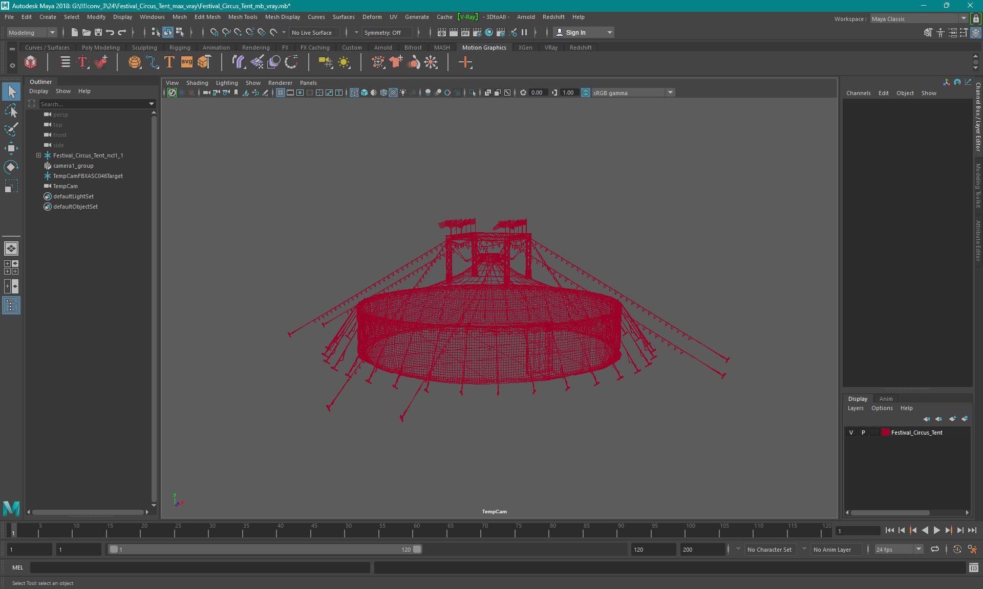 3D model Festival Circus Tent