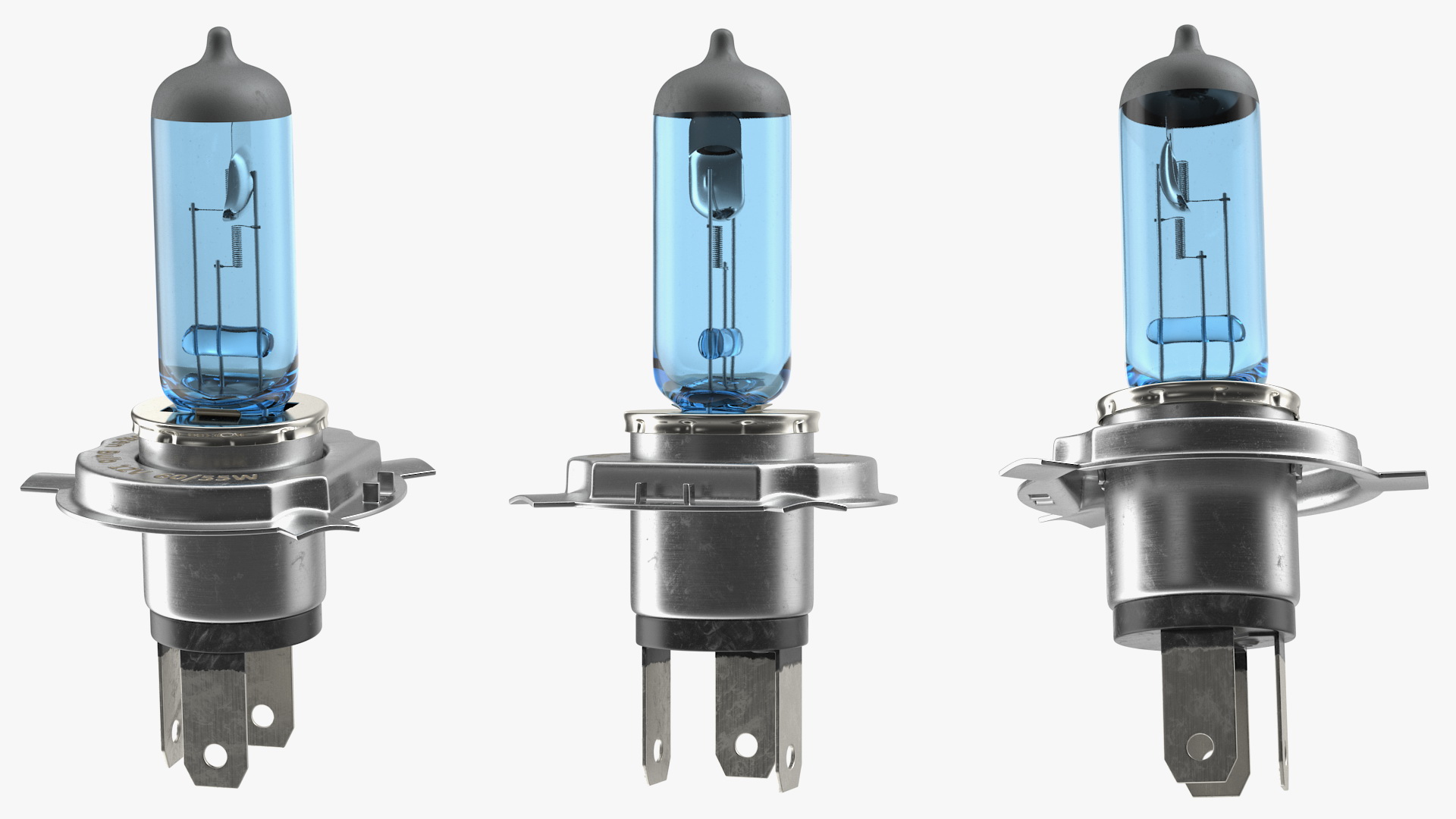 3D Automotive H4 Halogen Light Bulb 5000K model