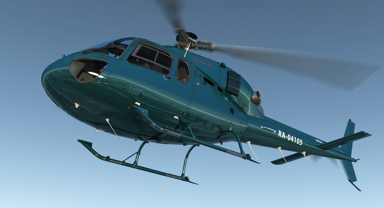 Helicopter Eurocopter AS 355N 3D model