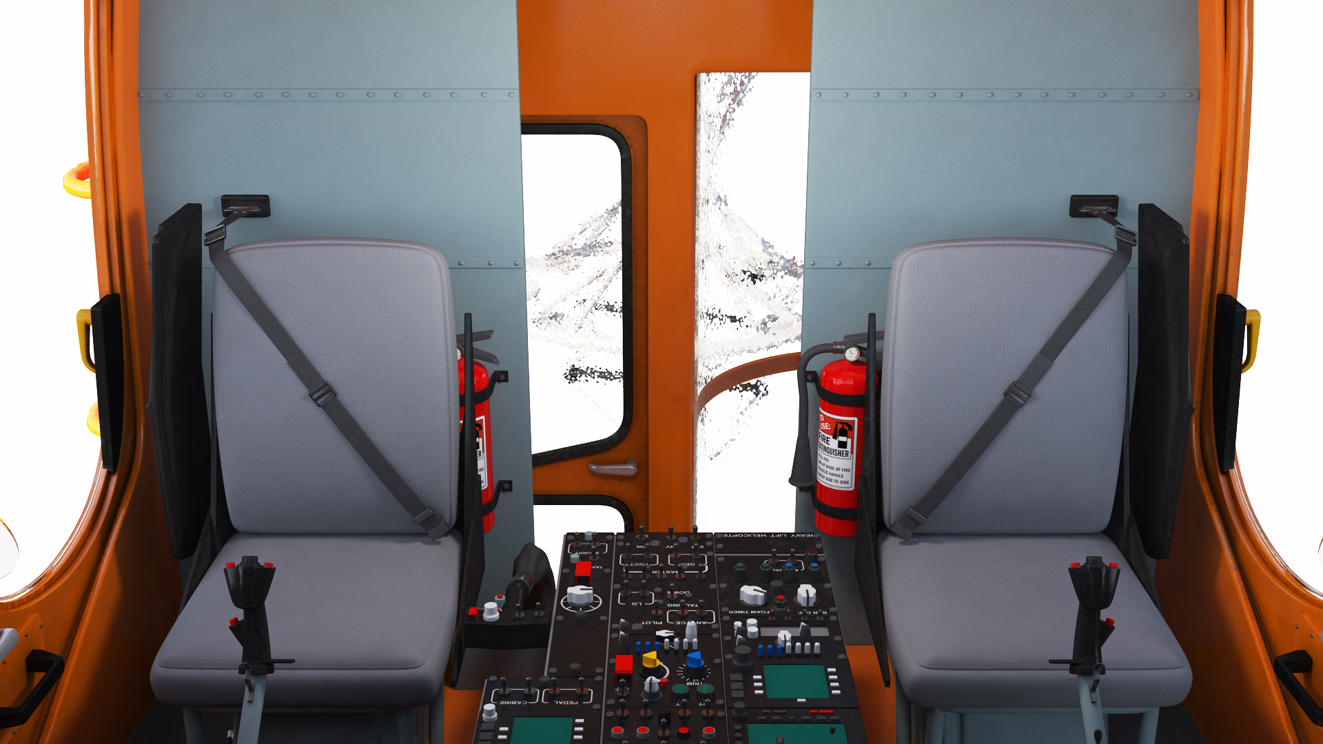 3D Sikorsky S-64 Skycrane Helicopter Cargo Rigged