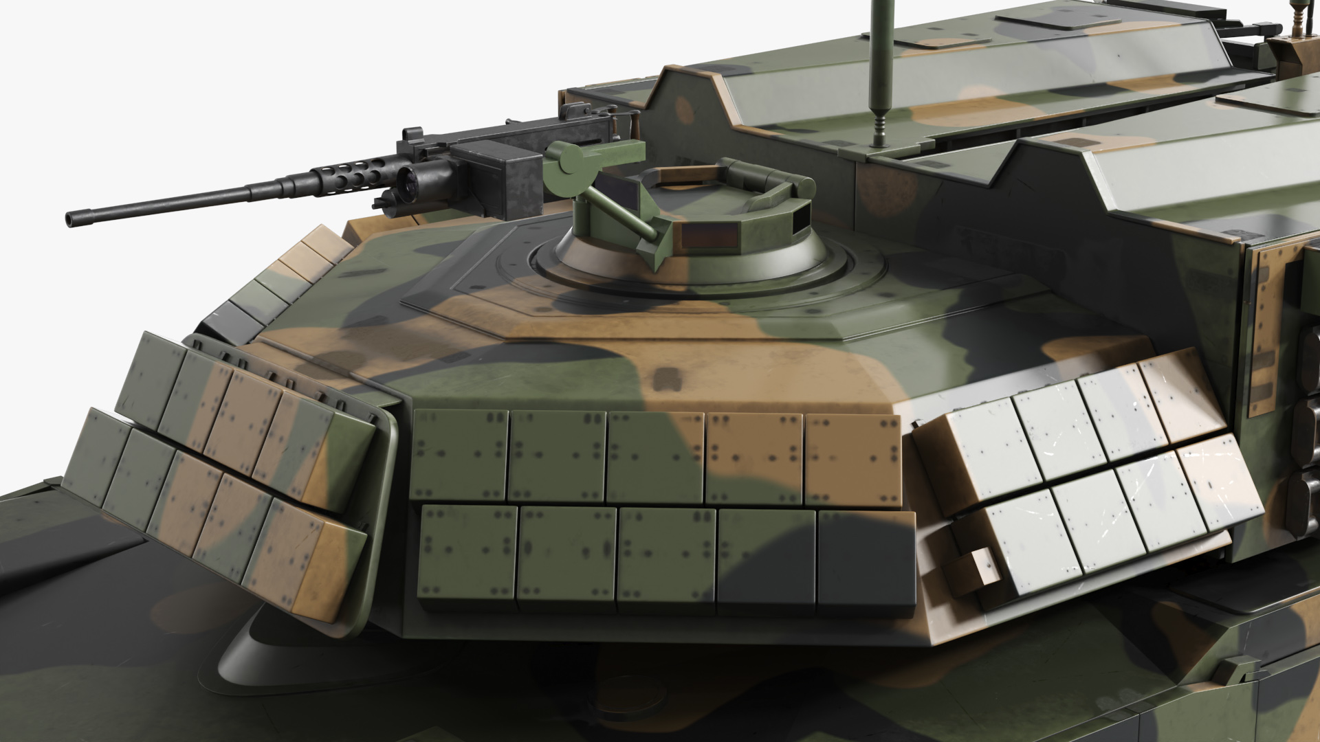 Breaching Tank with Mine Plow Camo Simplified, view 7