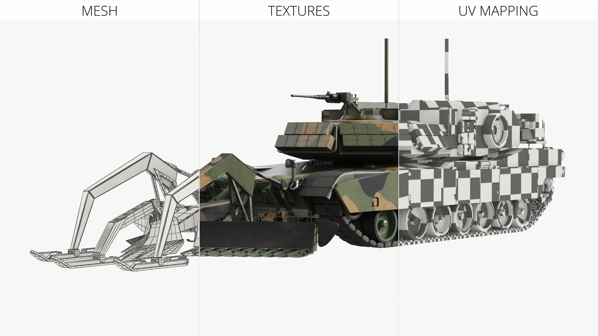 Breaching Tank with Mine Plow Camo Simplified, view 9